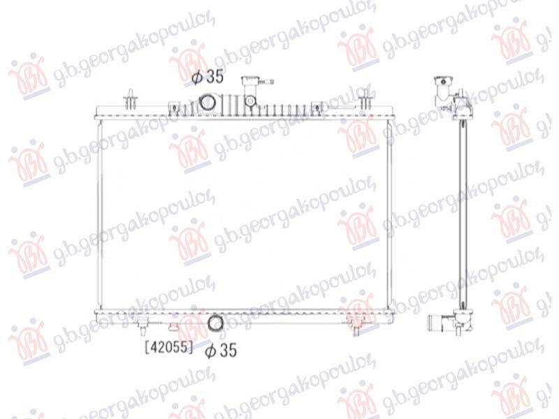 Hladnjak motora 2.0 dCi - 2.5 benzin (660x440) (NRF)