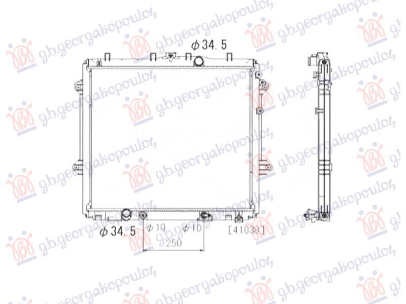 Hladnjak motora 4.0i V6 benzin. automatski (570x650x26) (VALEO)