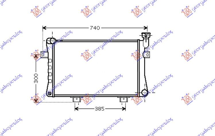 Hladnjak motora 1.7 benzin sa/bez klime (625x320x32) (MARELLI)