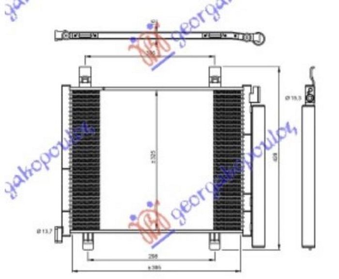 Hladnjak klime 1.0i -12V (400x330x16) (MARELLI)