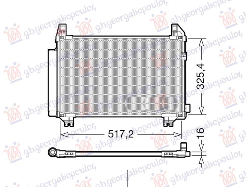 Hladnjak klime 1.4 D4D dizel (515x325x16) (MARELLI)