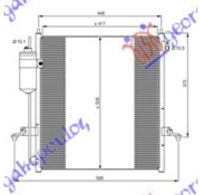 Hladnjak klime 2.5 turbo dizel (43x42) (KOYO)