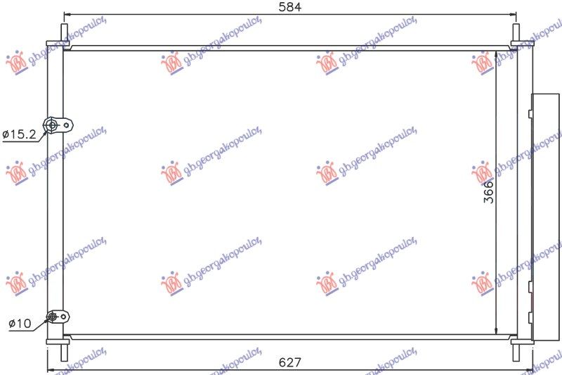 Hladnjak klime 1.3-1.4-1.6-1.8 benzin - 1.4 D4D dizel (600x370x16) (MARELLI)