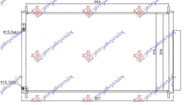 Hladnjak klime benzin/dizel (665x360x16) (KOYO)