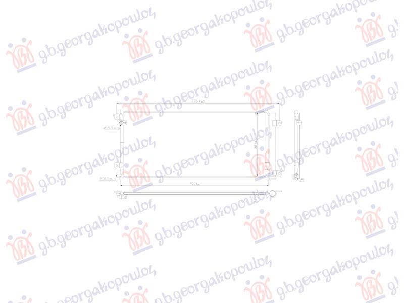 Hladnjak klime 1.0-1.5 VTEC benzin (665x305x12) (KOYO)