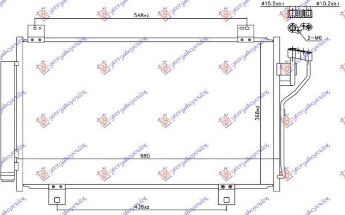 Hladnjak klime za sve benzinske modele (658x368x16) (plin R134) (KOYO)