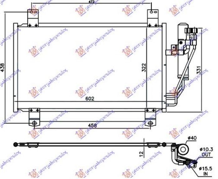 Hladnjak klime 1.5i benzin (568x326x12) (KOYO)
