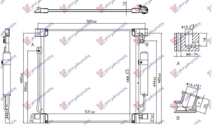 Hladnjak klime za sve modele (515x503x12) (KOYO)