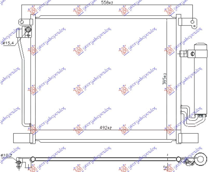 Hladnjak klime 1.2 DIG-T-1.6 DIG-T benzin (492x395) (KOYO)