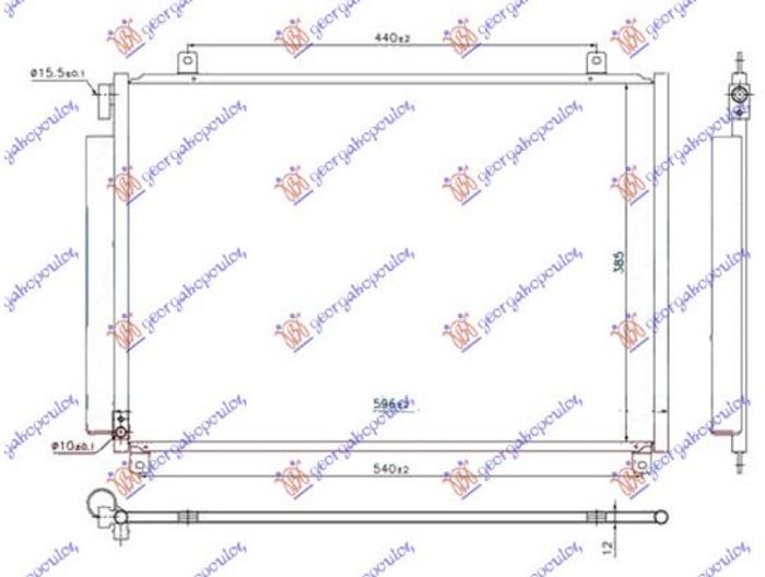 Hladnjak klime 1.0-1.2 i 16V - hibrid benzin (565x385x12) (KOYO)
