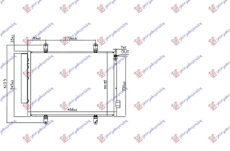 Hladnjak klime 1.0 benzin (488x353x12) (KOYO)