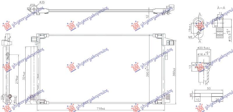 Hladnjak klime 1.8 hibrid benzin (675x375x12) (KOYO)
