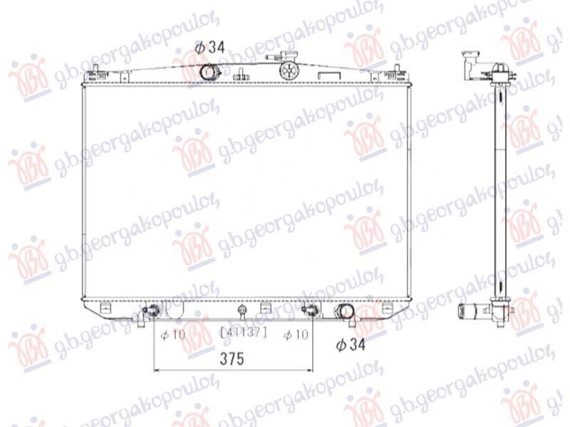 Hladnjak motora 3.5 350/450H benzin/hibrid (500x760x27) (KOYO)