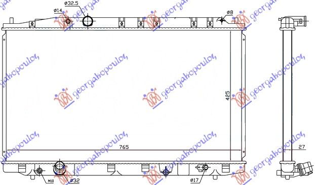 Hladnjak motora 2.2 CDTi dizel (425x791) (NRF)