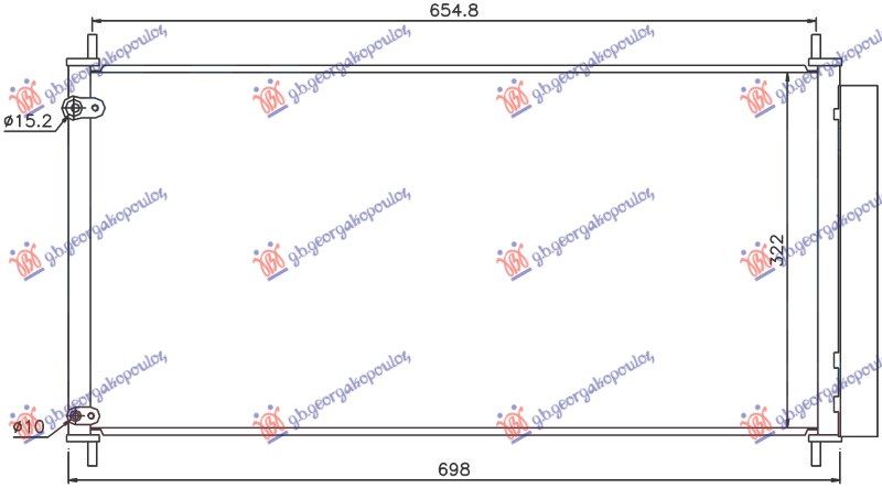 Hladnjak klime 2.0-2.2 D4D dizel (670x330x16) (KOYO)