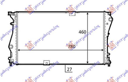 Hladnjak motora 2.0 CDTI dizel. ručni/automatski (780x468) VALEO tip (NRF)