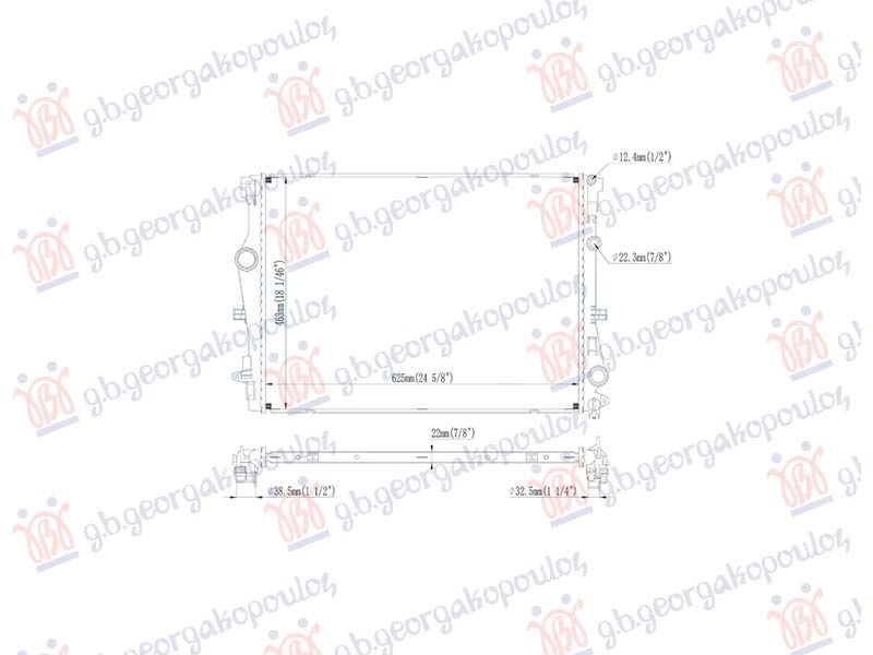 Hladnjak motora 1.5-2.0 benzin - 2.0 dizel (625x477) (NRF)