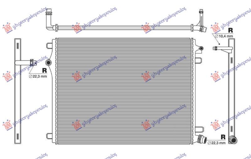 Dodatni hladnjak motora 1.5/2.0 benzin/hibrid -2.0 dizel/hibrid (634x470) (NRF)