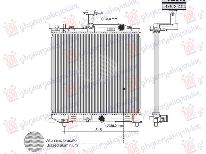 Hladnjak motora 1.0 benzin (404x373x16) (NRF)