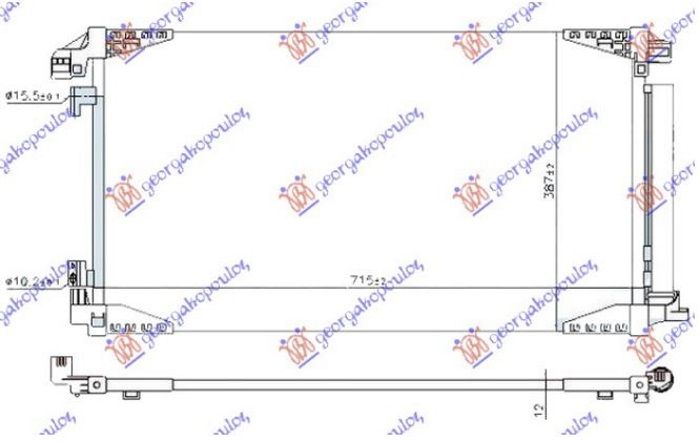 Hladnjak klime 1.2 turbo benzin (690x400x12) (NRF)