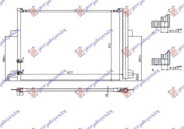 Hladnjak klime za sve modele benzin/dizel (640x440x16) (KOYO)