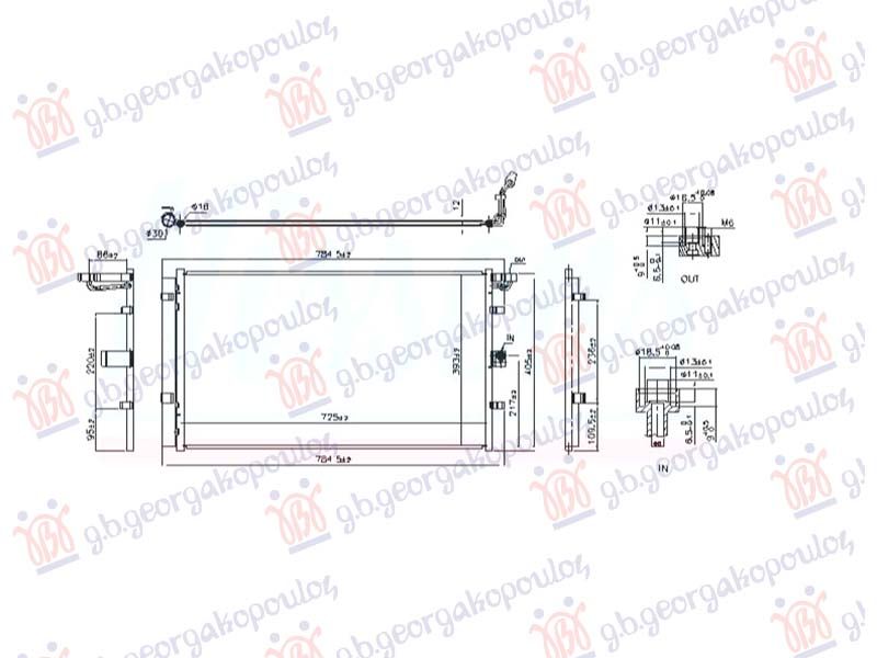 Hladnjak klime 1.5 dizel 2018- (725x393x12)