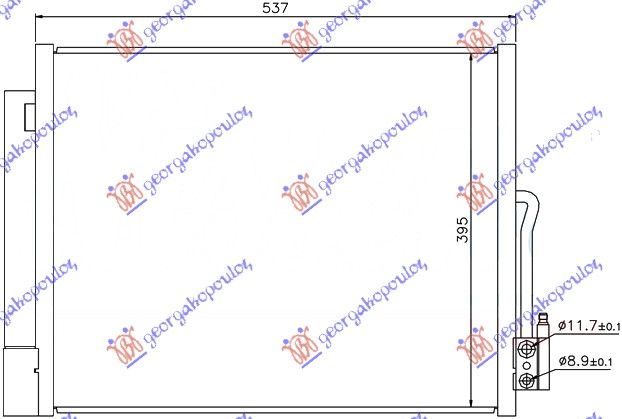 Hladnjak klime benzin/dizel (500x410) (MARELLI)