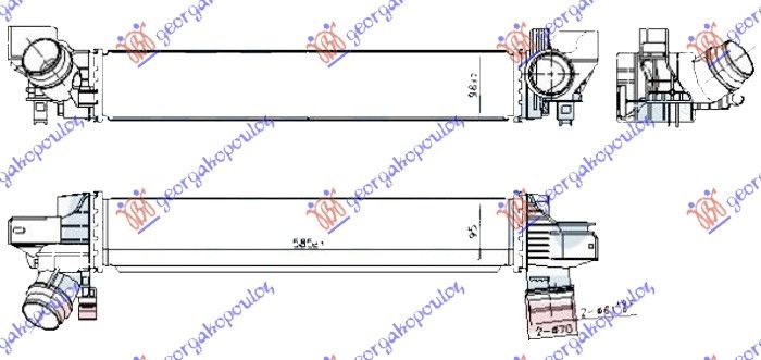 Intercooler 1.5 (225xe hibrid) benzin (585x95x98)