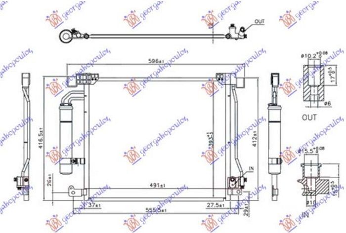 Hladnjak klime 1.2 DIG TURBO - 1.5 dCi - 1.6 DIG TURBO (491x414x12) ventil pored filtra (NRF)