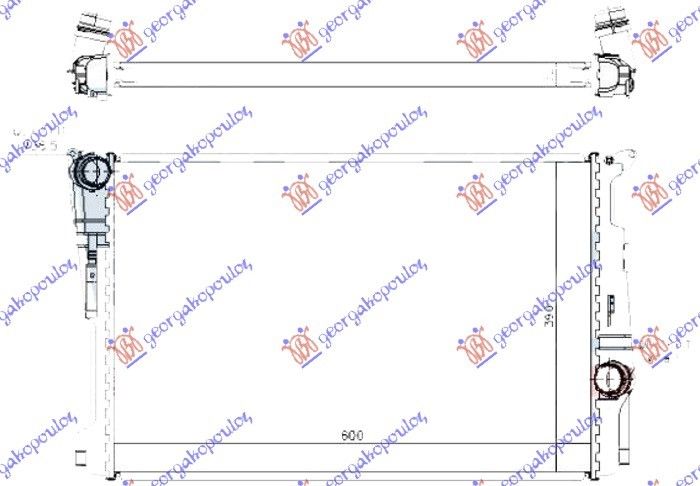 Hladnjak motora za sve benzinske/dizelske modele. ručni (600x390x32) (NRF)