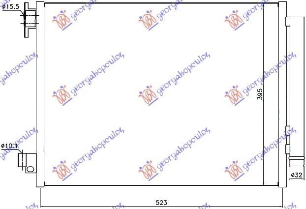 Hladnjak klime benzin-dizel (510x397x12) 2012- VALEO tip (NRF)