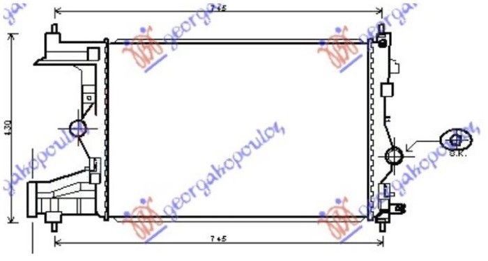 Hladnjak motora 1.3-1.7 dizel (580x395) (NRF)