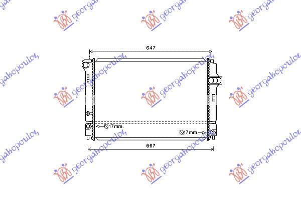 Hladnjak motora 1.5 hibrid (54-55kW) (600x400x16) (NRF)