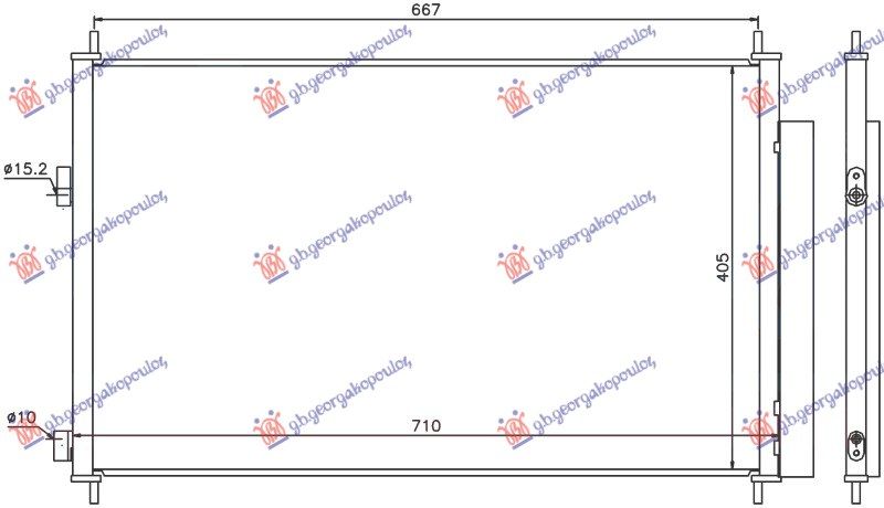 Hladnjak klime za sve modele benzin/dizel (675x415x16) (MARELLI)