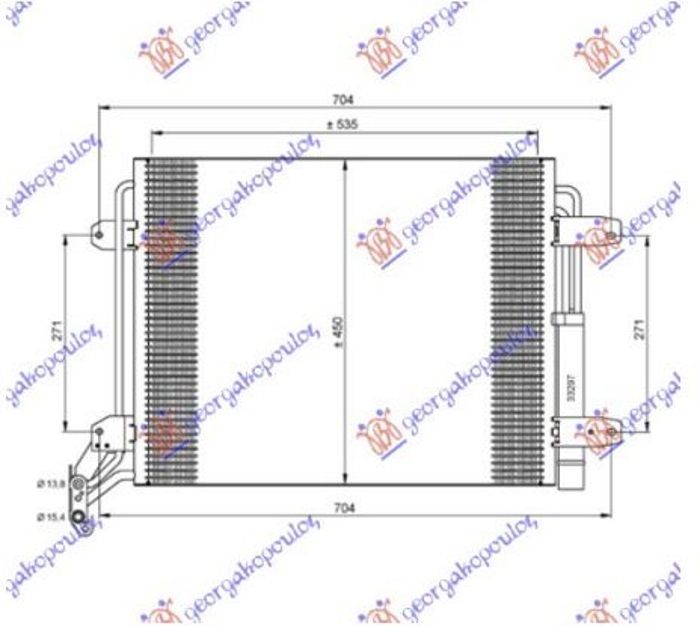 Hladnjak klime 1.4 TSI-2.0 TFSI benzin-2.0 TDI dizel (540x450x16) (NRF)