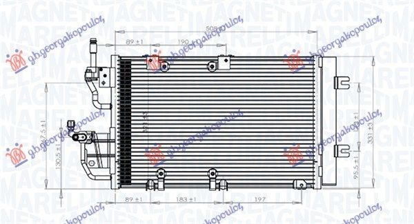 Hladnjak klime 1.3-1.7-1.9 CDTi-2.0 OPC (495x300) (MARELLI)