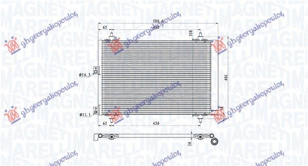 Hladnjak klime 1.6 HDi (520x360x17) (MARELLI)