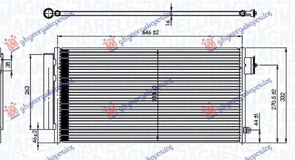 Hladnjak klime 0.9 turbo benzin - 1.3-1.6 MJTD dizel (625x315x16) (MARELLI)