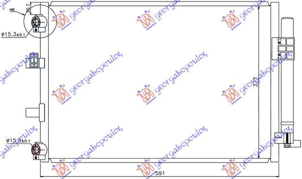Hladnjak klime 1.0-1.6 benzin-1.6 dizel (590x377) (MARELLI)