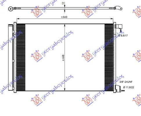 Hladnjak klime benzin - dizel (640x448x12) R134 (MARELLI)