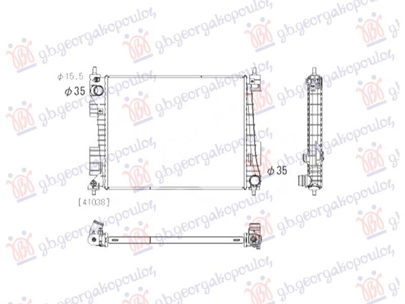 Hladnjak motora 1.0 benzin/hibrid (480x382) (KOYO)
