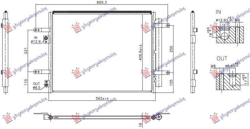 Hladnjak klime 1.6 benzin/hibrid (562x406)