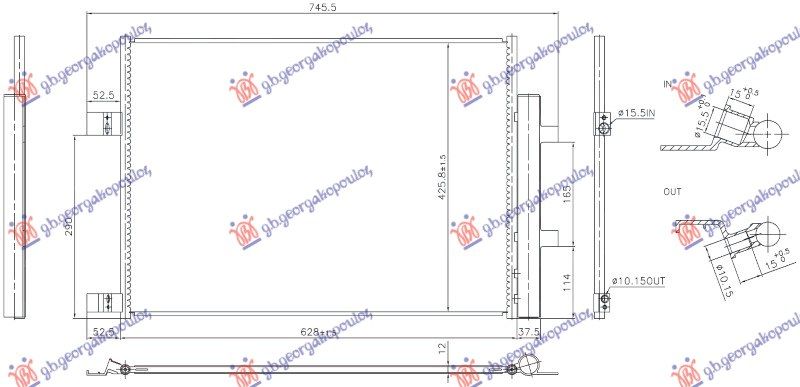 Hladnjak klime 1.7 benzin (629x425x12)