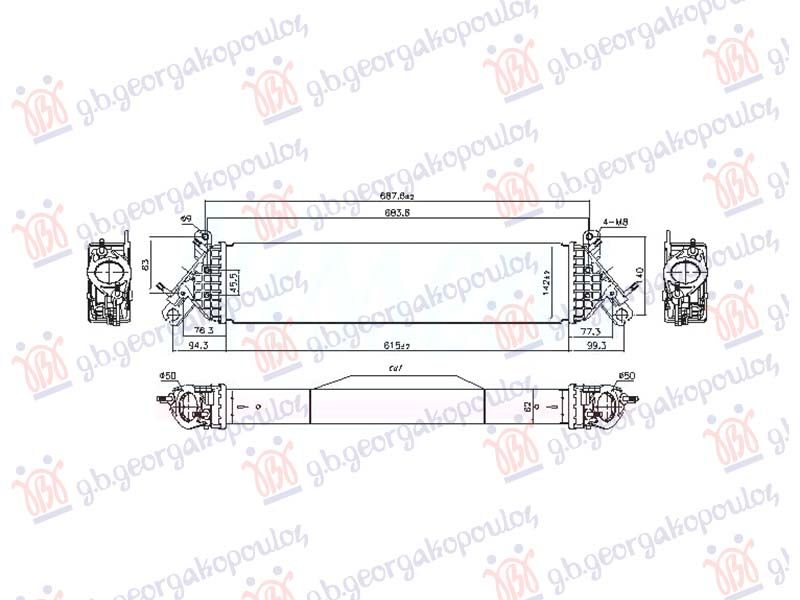 Intercooler 2.5 (615x127x62)