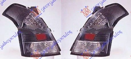 Štop lampi (SET) crno-bijele LED