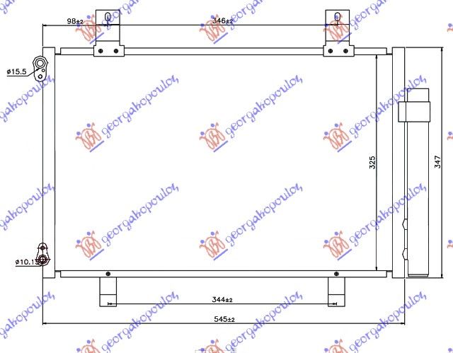 Hladnjak klime benzin-dizel (500×335×16)