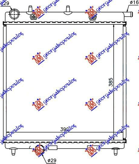Hladnjak motora 1.4 dizel (38X39X2.7) benzin/dizel (380X390)