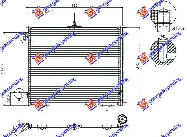 Hladnjak klime 1.7 dci dizel (628×359×12)