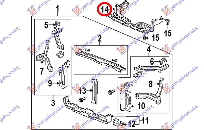 Zaštita ispod motora plastična benzin 1.4/1.6/2.0 (118 KW/147 KW) automatik