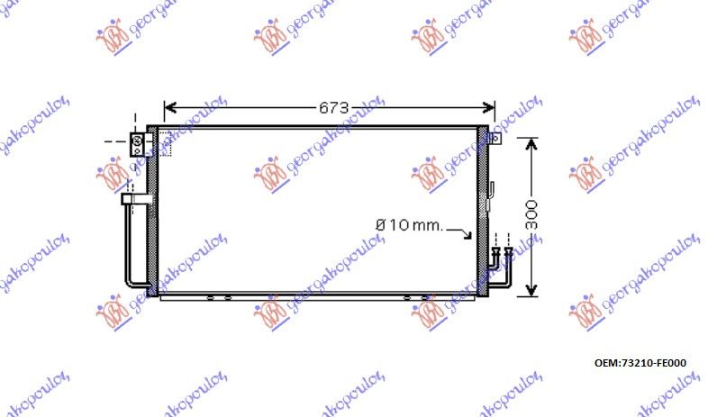 Hladnjak klime 00-02 2,0 wrx (65×31×16)